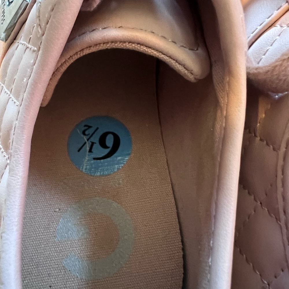 Guess sneakers. Size 6 1/2. Pink with white sole. - Picture 6 of 8